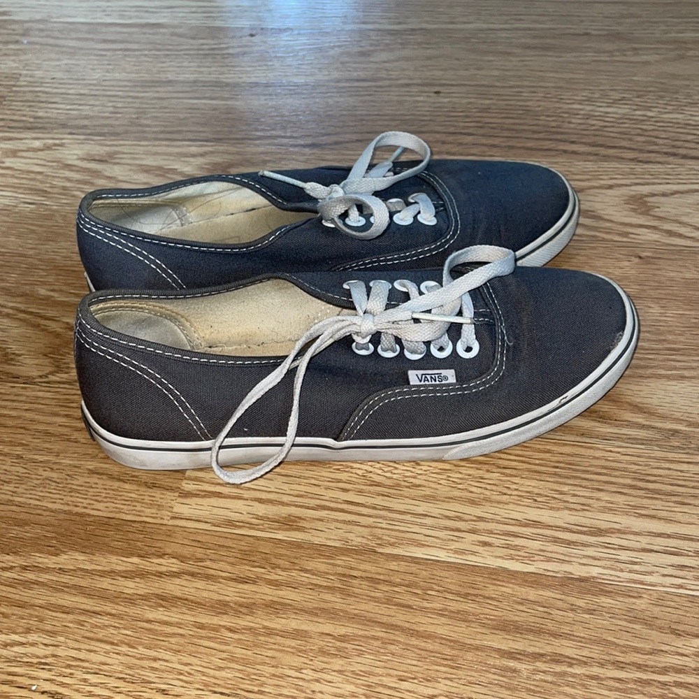 Grey vans. No longer want, have been worn but still in relatively good condition